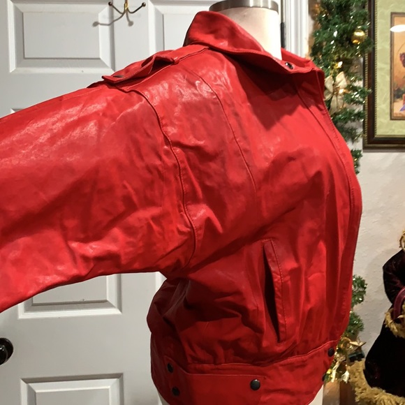 Gino diGiorgio  Red Leather Jacket M - Picture 3 of 16